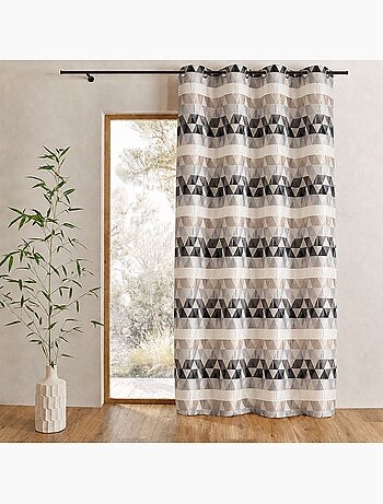 Tenda jacquard filtrante con motivi a triangoli