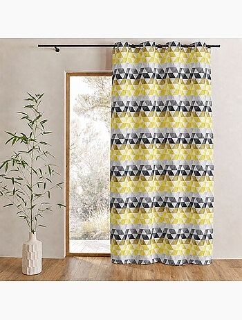 Tenda jacquard filtrante con motivi a triangoli