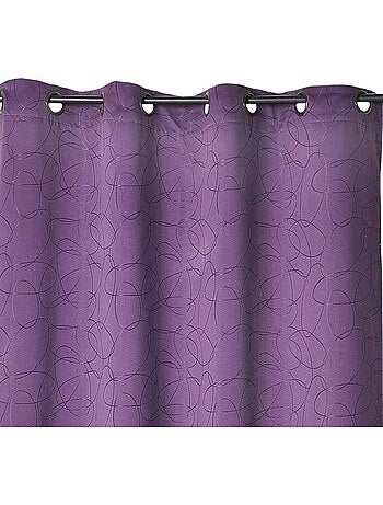 Tenda jacquard geometrica con occhielli