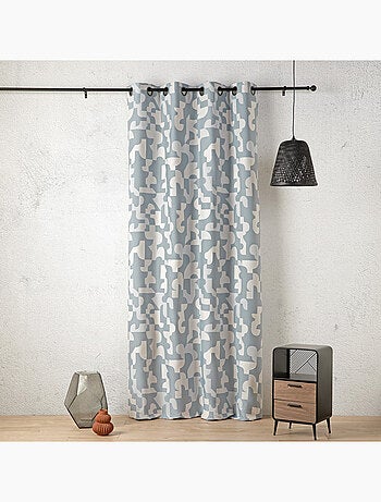 Tenda jacquard geometrica dalla texture retrò