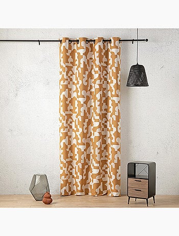 Tenda jacquard geometrica dalla texture retrò