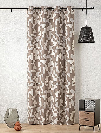 Tenda jacquard geometrica dalla texture retrò