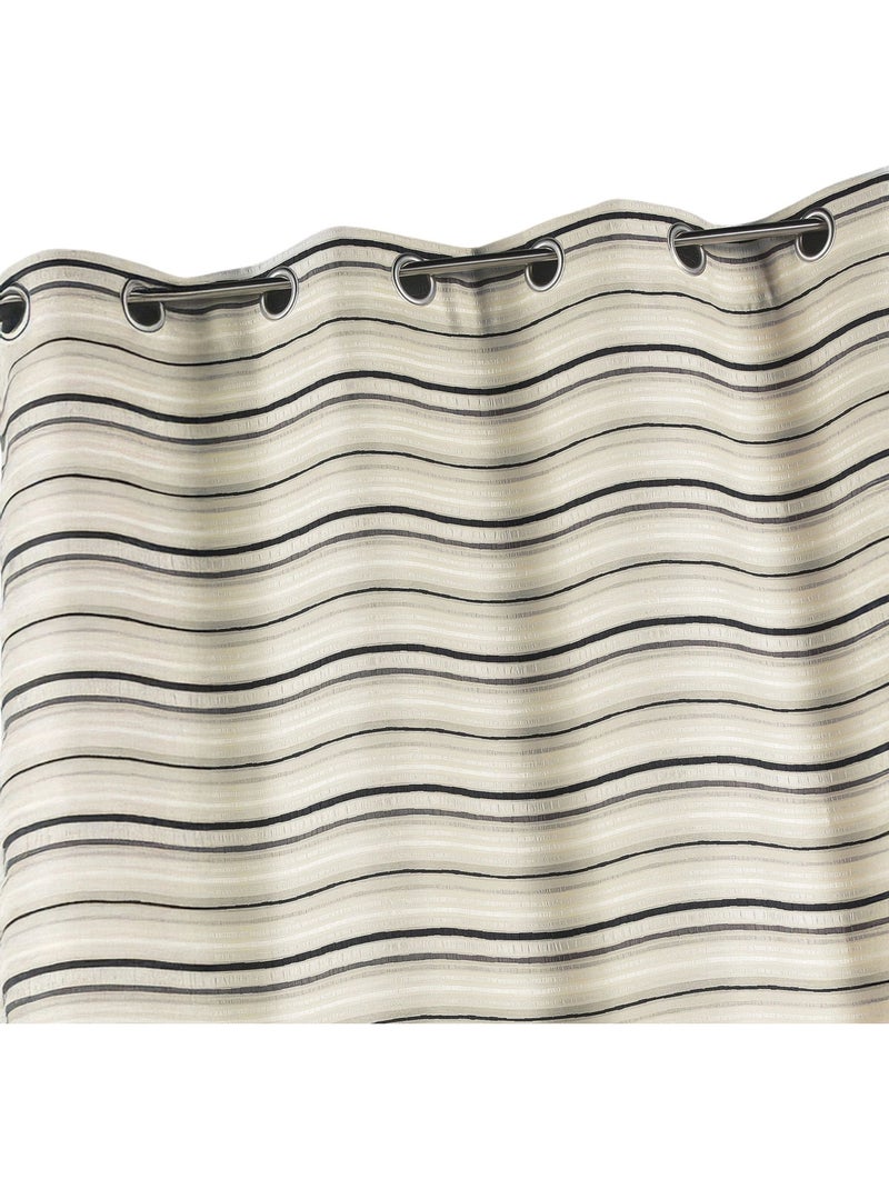 Tenda jacquard isolante a strisce sottili Grigio chiaro - Kiabi