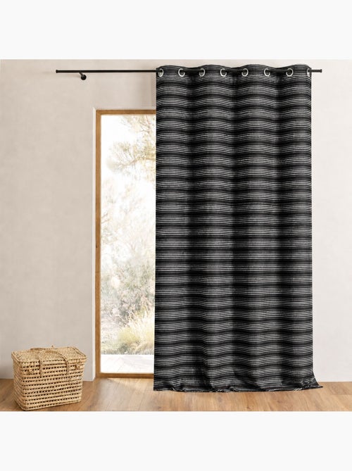 Tenda jacquard isolante a strisce sottili - Kiabi Tenda jacquard isolante a strisce sottili - Kiabi