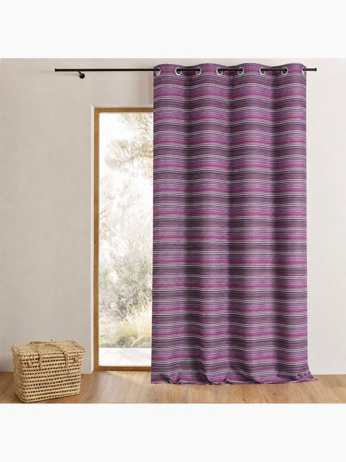 Tenda jacquard isolante a strisce sottili - Kiabi Tenda jacquard isolante a strisce sottili - Kiabi