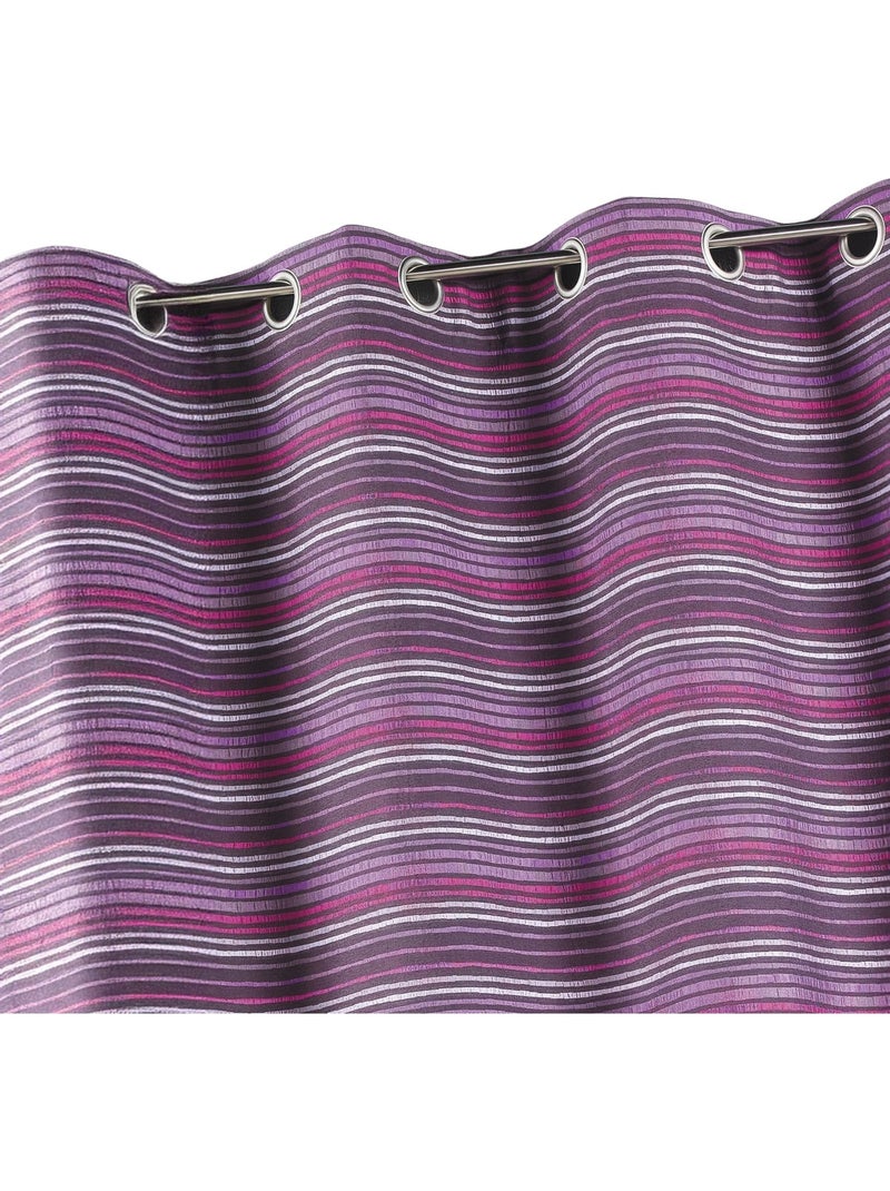 Tenda jacquard isolante a strisce sottili Viola prugna - Kiabi