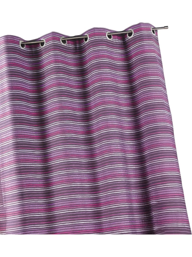 Tenda jacquard isolante a strisce sottili Viola prugna - Kiabi