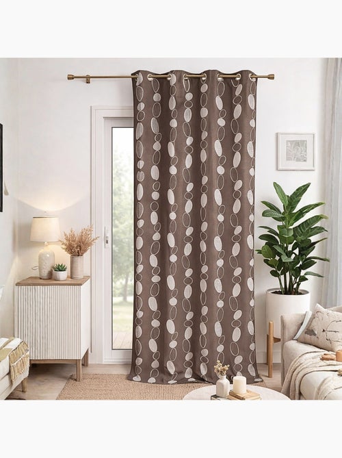 Tenda jacquard marrone con ciottoli - Kiabi Tenda jacquard marrone con ciottoli - Kiabi