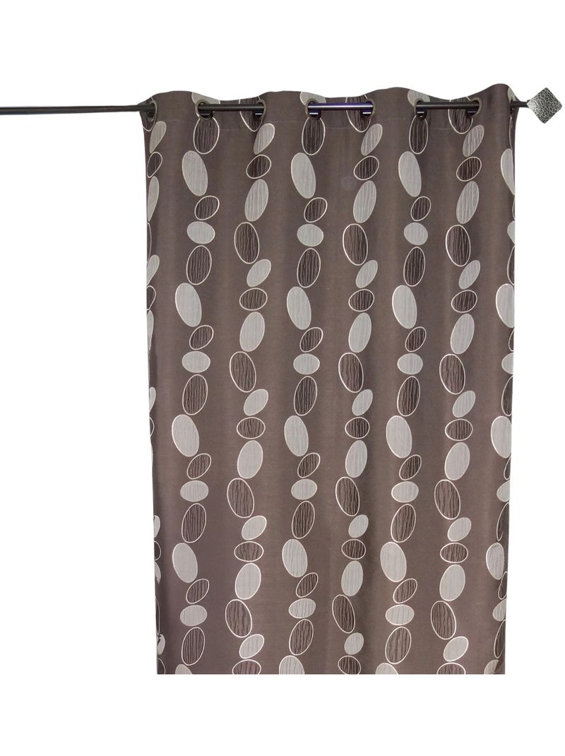 Tenda jacquard marrone con ciottoli Marrone cioccolato - Kiabi