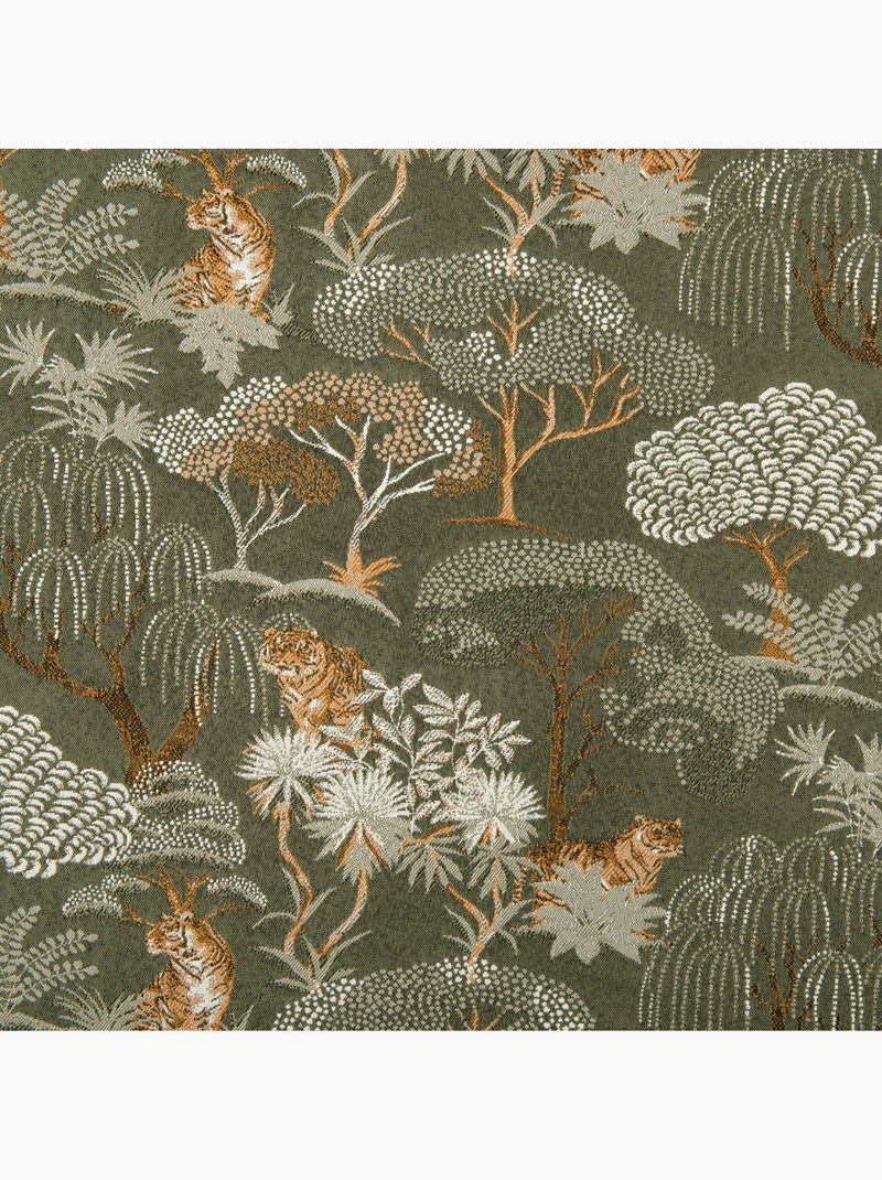 Tenda jacquard oscurante motivo tigre giapponese, elegante ed esotica Verde - Kiabi