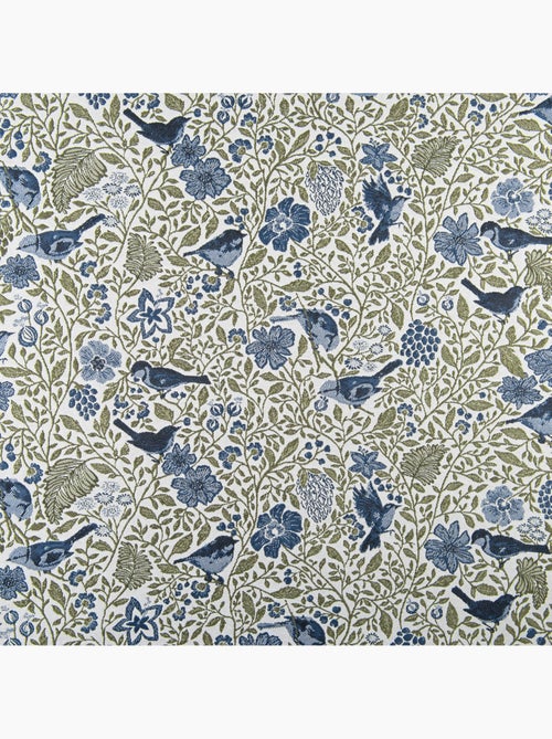 Tenda jacquard policotone a motivi floreali e uccelli, 8 occhielli - Kiabi