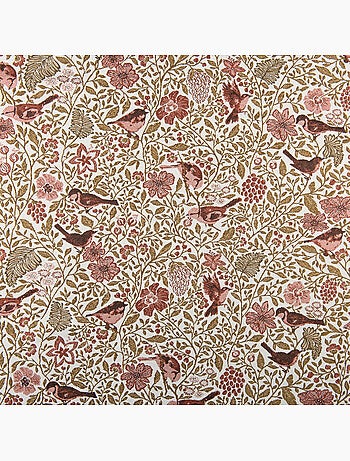 Tenda jacquard policotone a motivi floreali e uccelli, 8 occhielli
