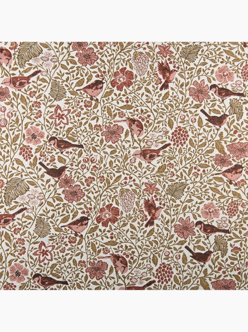 Tenda jacquard policotone a motivi floreali e uccelli, 8 occhielli - Kiabi