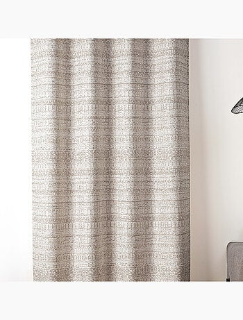 Tenda jacquard testurizzata d'ispirazione minerale con occhielli