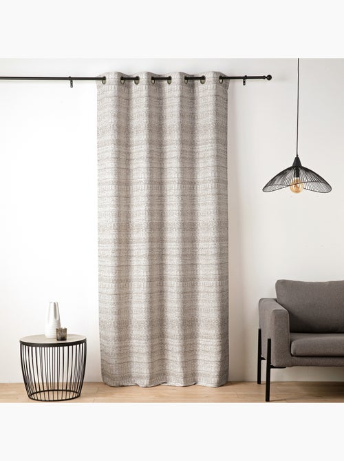Tenda jacquard testurizzata d'ispirazione minerale con occhielli - Kiabi