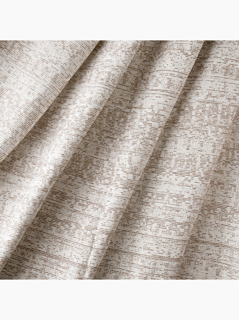 Tenda jacquard testurizzata d'ispirazione minerale con occhielli Beige - Kiabi