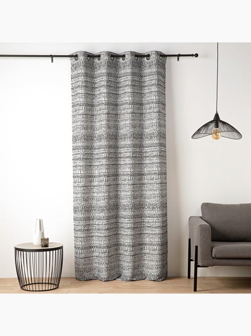 Tenda jacquard testurizzata d'ispirazione minerale con occhielli - Kiabi
