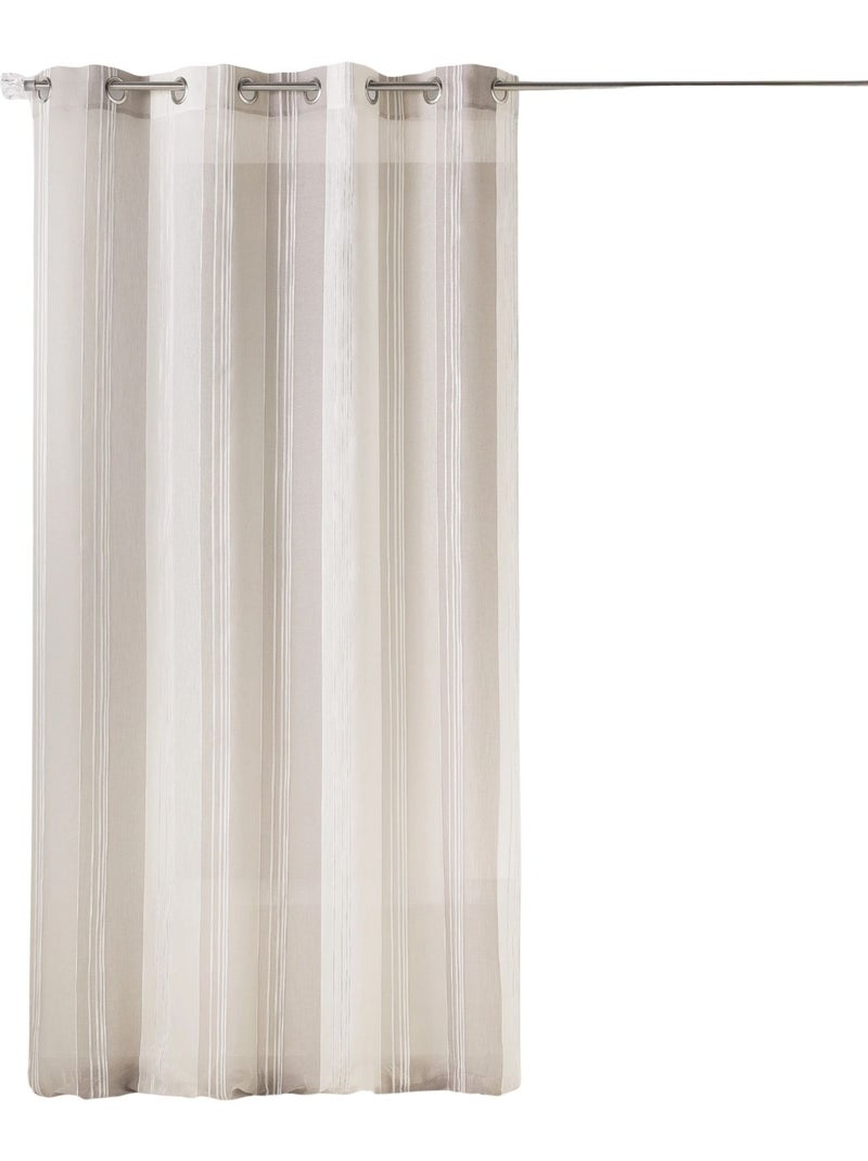 Tenda leggera a righe verticali Tortora - Kiabi