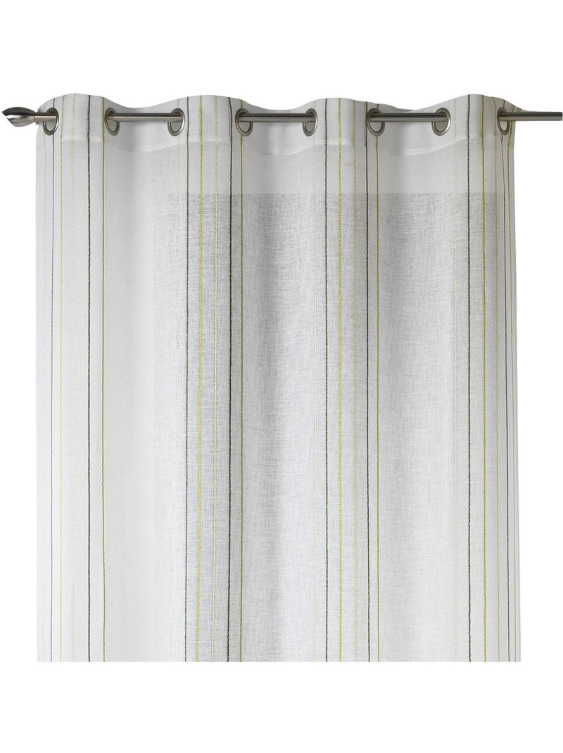 Tenda leggera a sottili righe verticali Verde tiglio - Kiabi