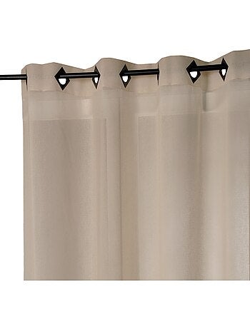 Tenda leggera a tinta unita con occhielli quadrati