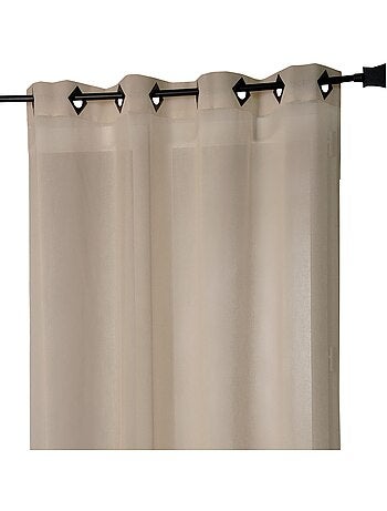 Tenda leggera a tinta unita con occhielli quadrati