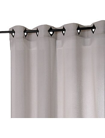Tenda leggera a tinta unita con occhielli quadrati