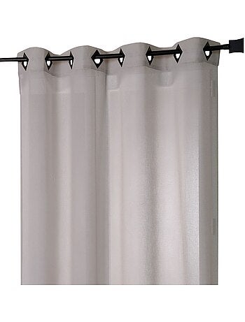 Tenda leggera a tinta unita con occhielli quadrati