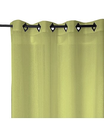 Tenda leggera a tinta unita con occhielli quadrati