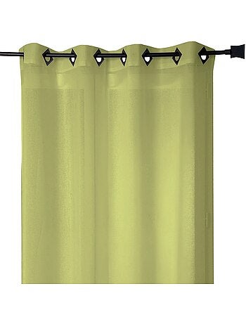 Tenda leggera a tinta unita con occhielli quadrati