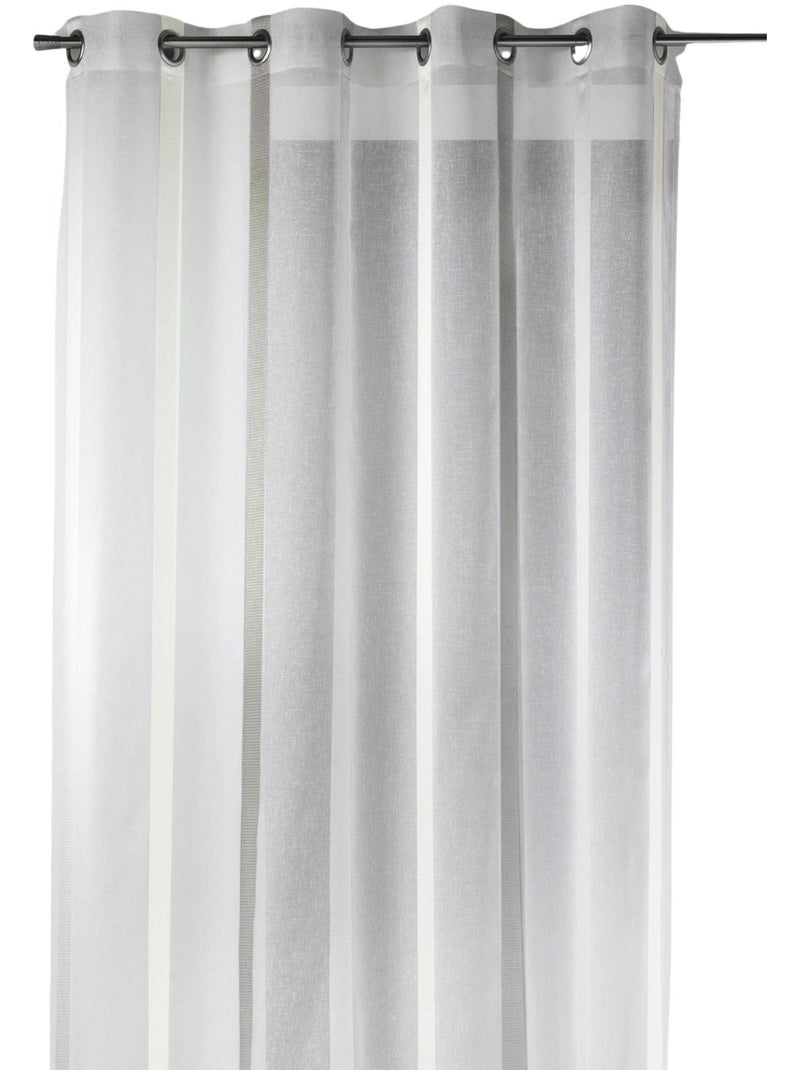 Tenda leggera con ampie righe verticali Bianco - Kiabi