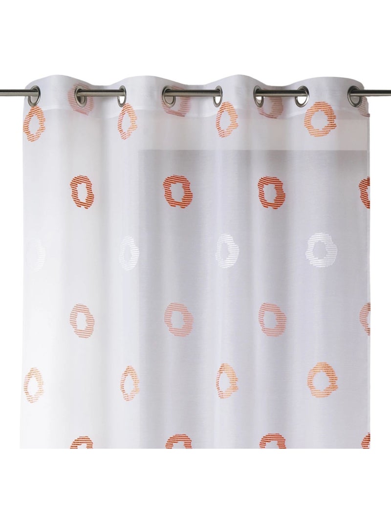 Tenda leggera con motivi a cerchi a strisce stilizzati Arancione corallo - Kiabi