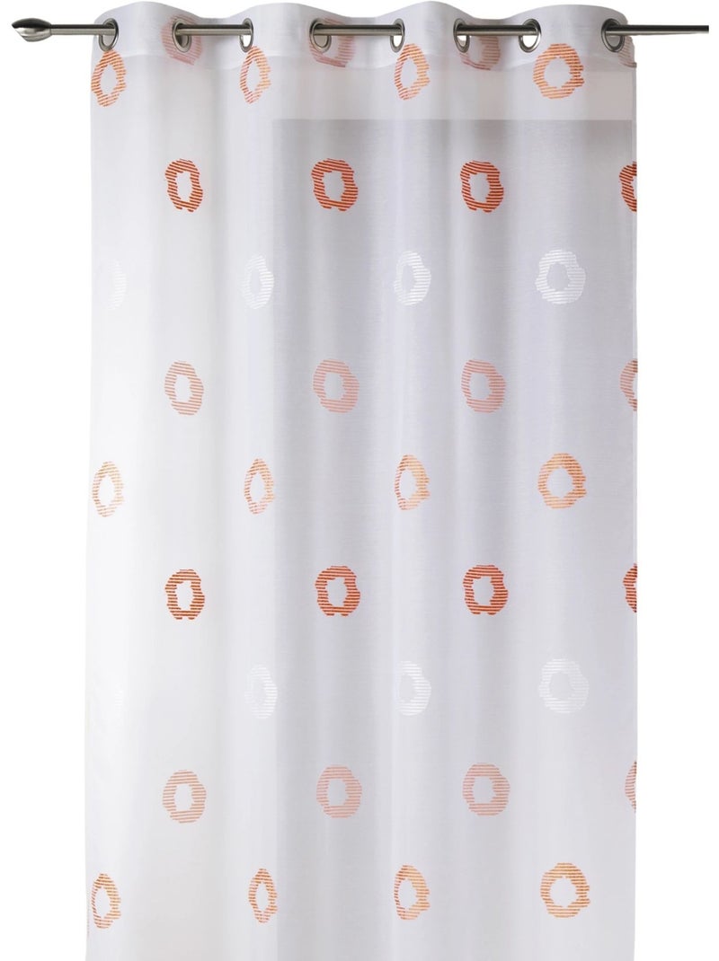 Tenda leggera con motivi a cerchi a strisce stilizzati Arancione corallo - Kiabi