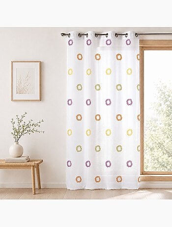 Tenda leggera con motivi a cerchi a strisce stilizzati