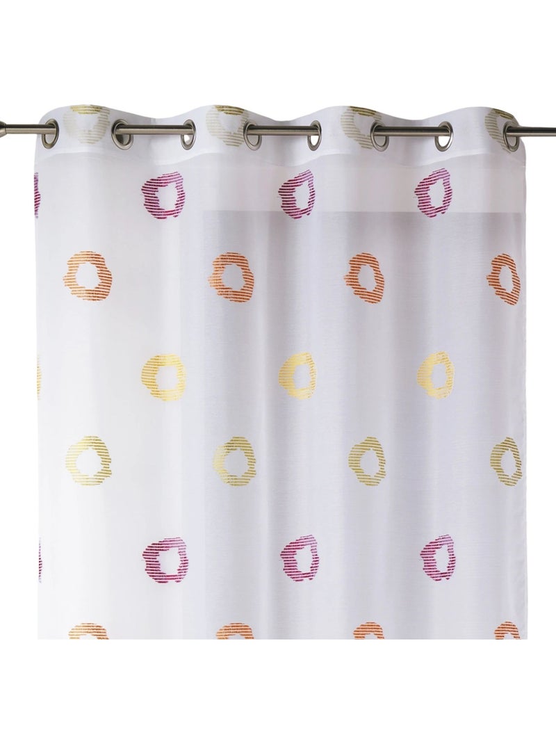 Tenda leggera con motivi a cerchi a strisce stilizzati Rosa fucsia - Kiabi