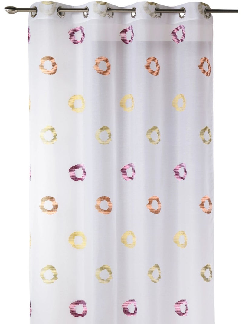 Tenda leggera con motivi a cerchi a strisce stilizzati Rosa fucsia - Kiabi
