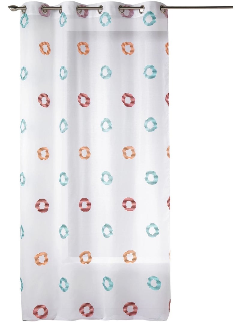 Tenda leggera con motivi a cerchi a strisce stilizzati Turchese - Kiabi