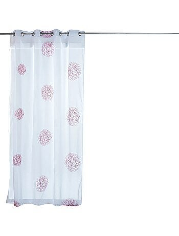 Tenda leggera con motivi circolari ricamati