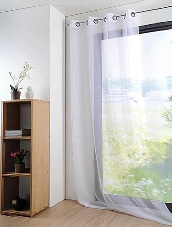 Tenda leggera effetto lino a grande larghezza