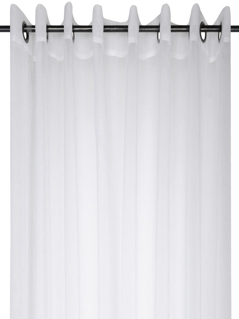 Tenda leggera effetto lino a grande larghezza Bianco - Kiabi