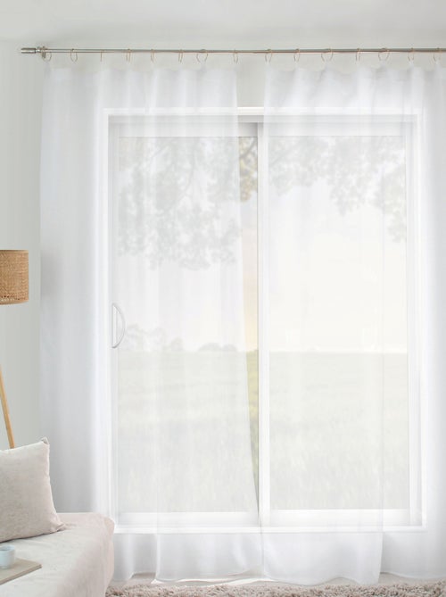 Tenda leggera effetto lino con anelli dorati - Kiabi