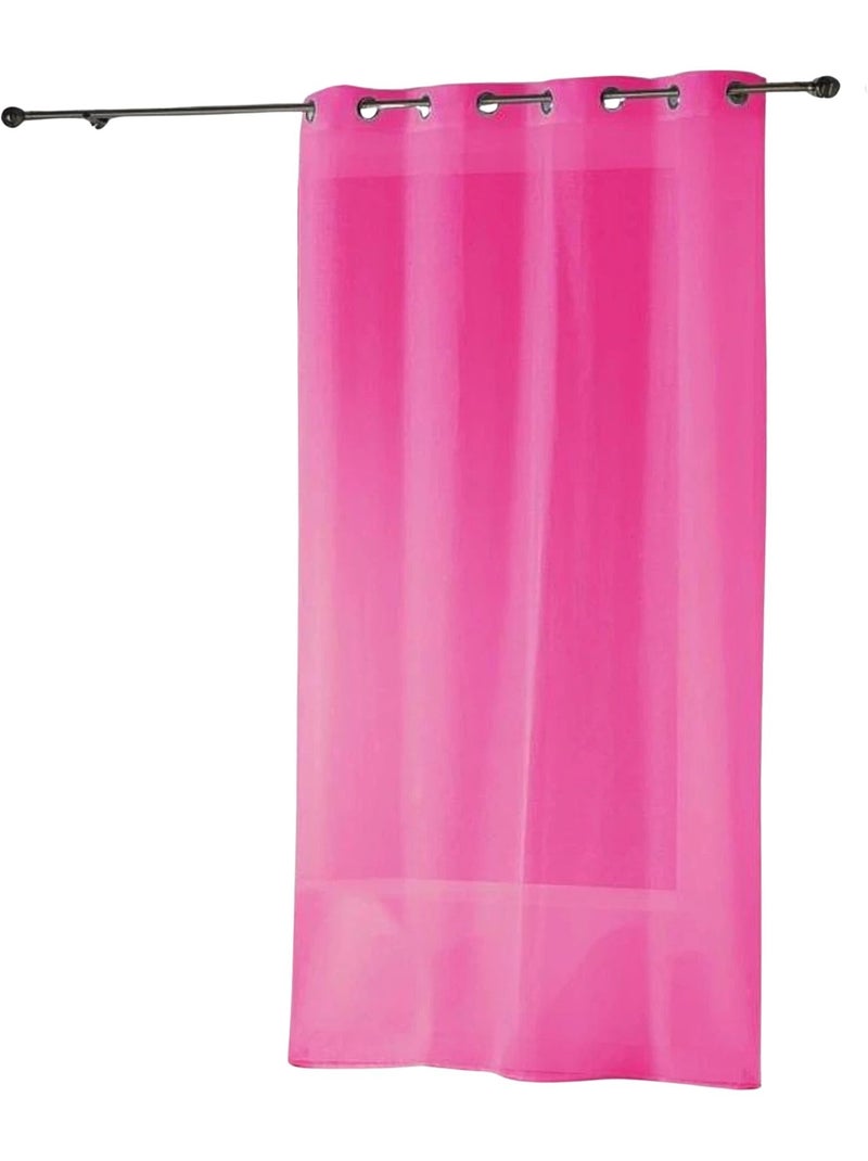 Tenda leggera semitrasparente con orlo zavorrato Rosa lampone - Kiabi