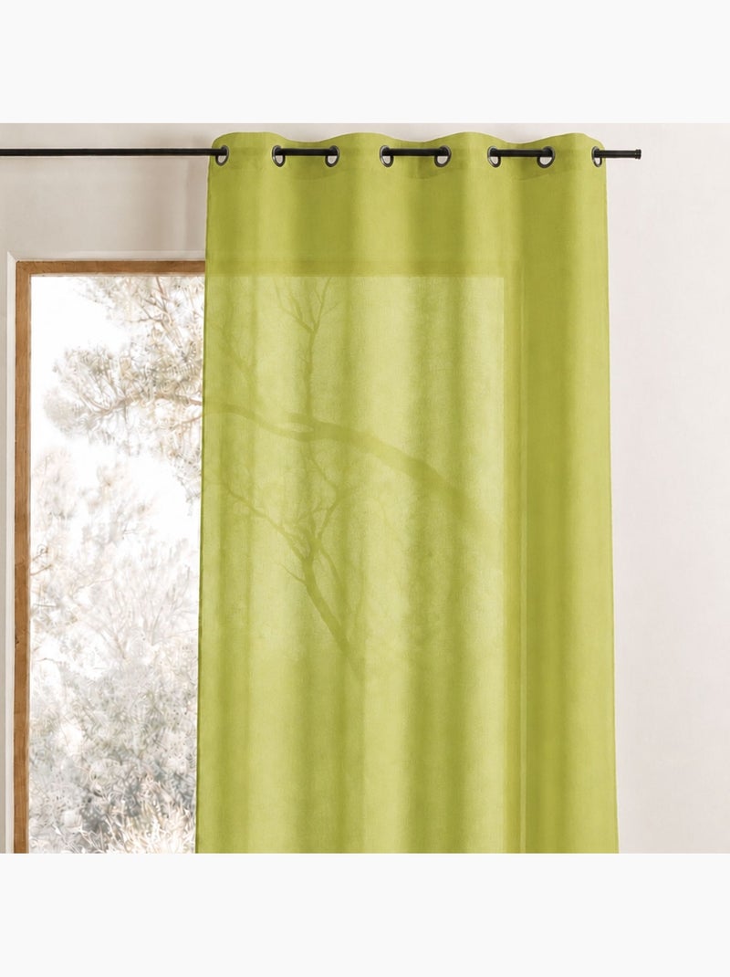 Tenda leggera semitrasparente con orlo zavorrato Verde pistacchio - Kiabi