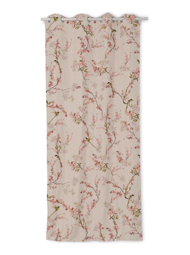 Tenda lino Chinoiserie "Happyfriday" Bianco - Kiabi