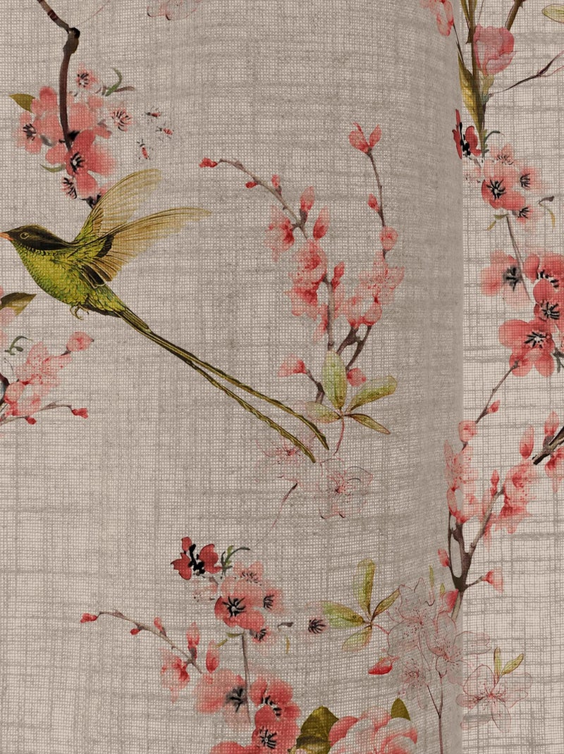 Tenda lino Chinoiserie "Happyfriday" Bianco - Kiabi