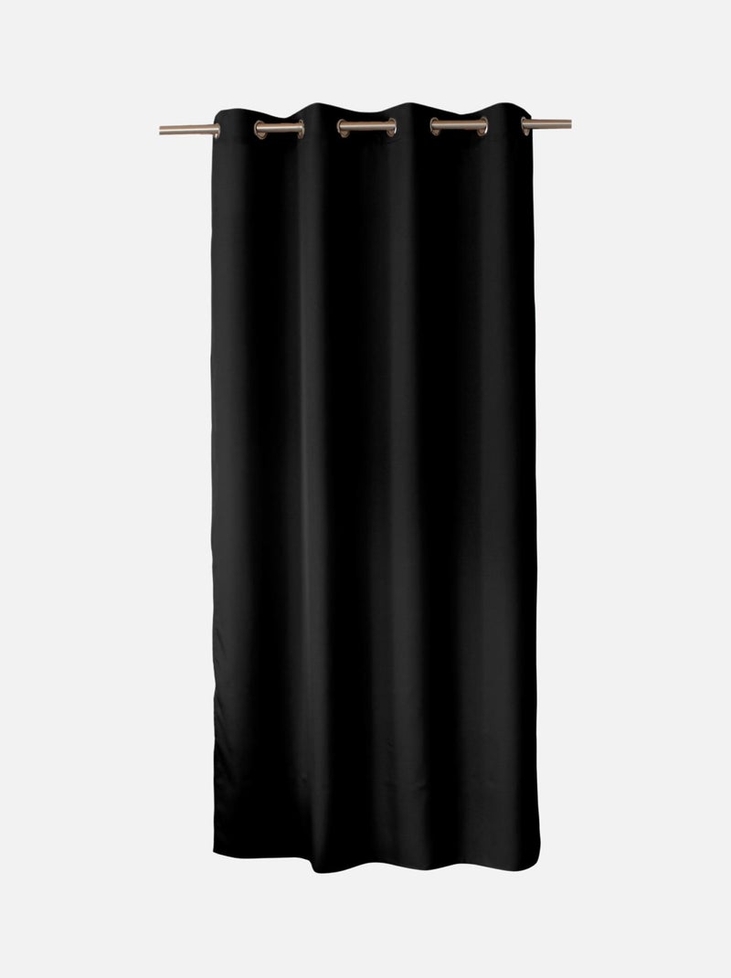 Tenda liscia con occhielli Nero - Kiabi