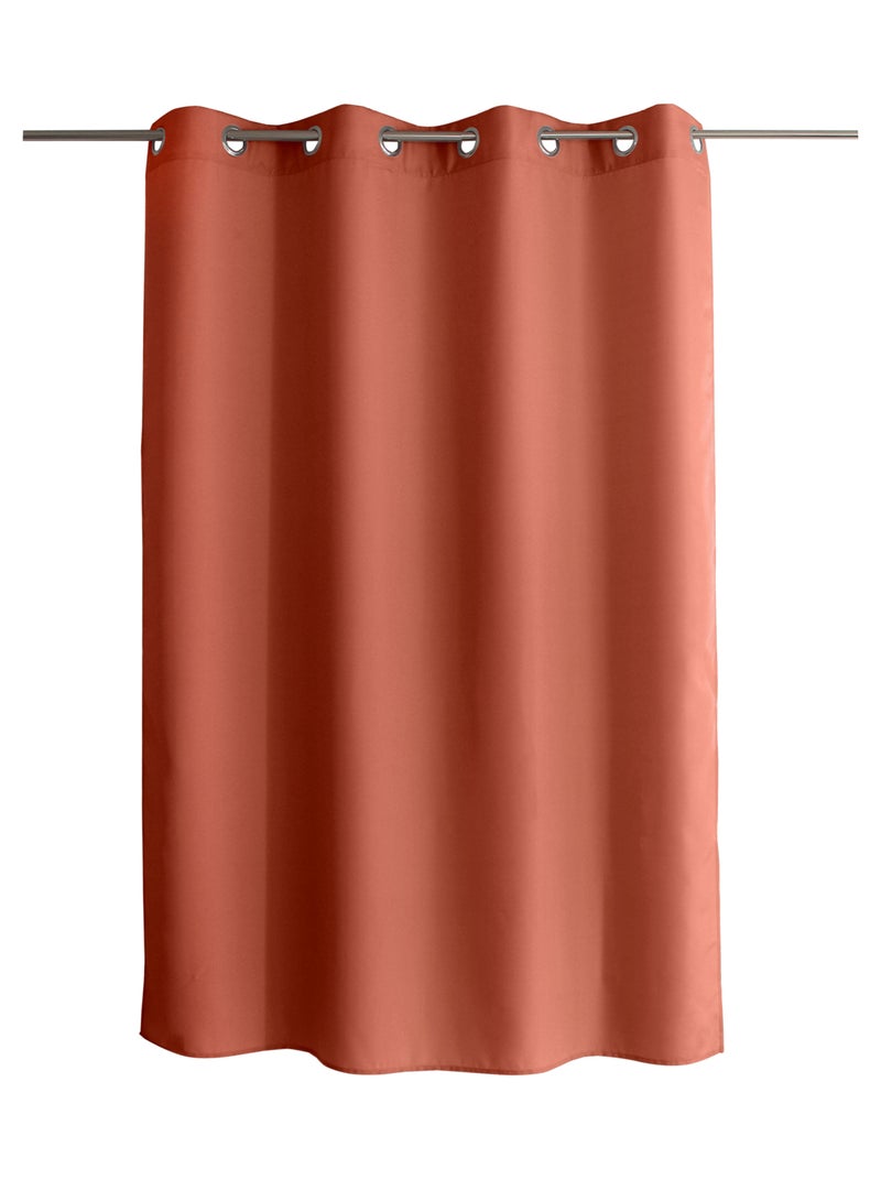 Tenda liscia con occhielli Terracotta - Kiabi