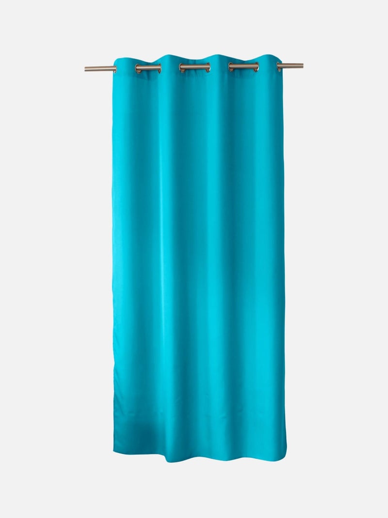 Tenda liscia con occhielli Turchese - Kiabi