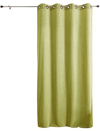 Tenda liscia in tessuto pesante con occhielli quadrati