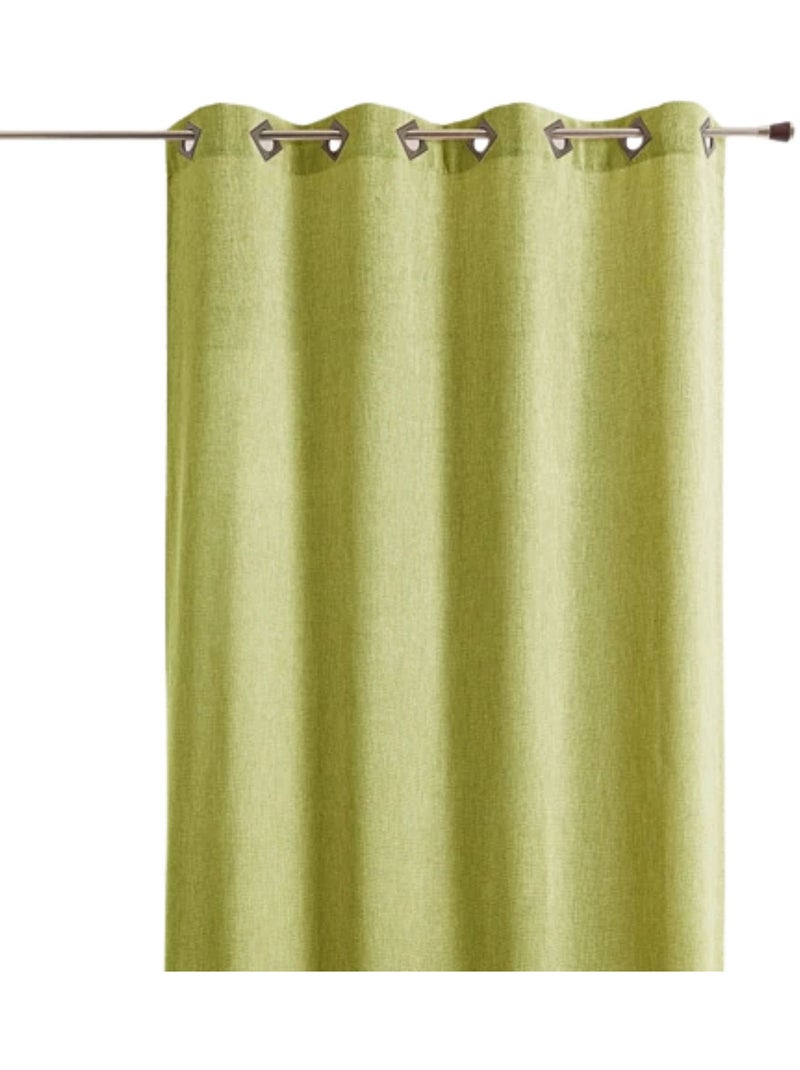 Tenda liscia in tessuto pesante con occhielli quadrati Verde tiglio - Kiabi
