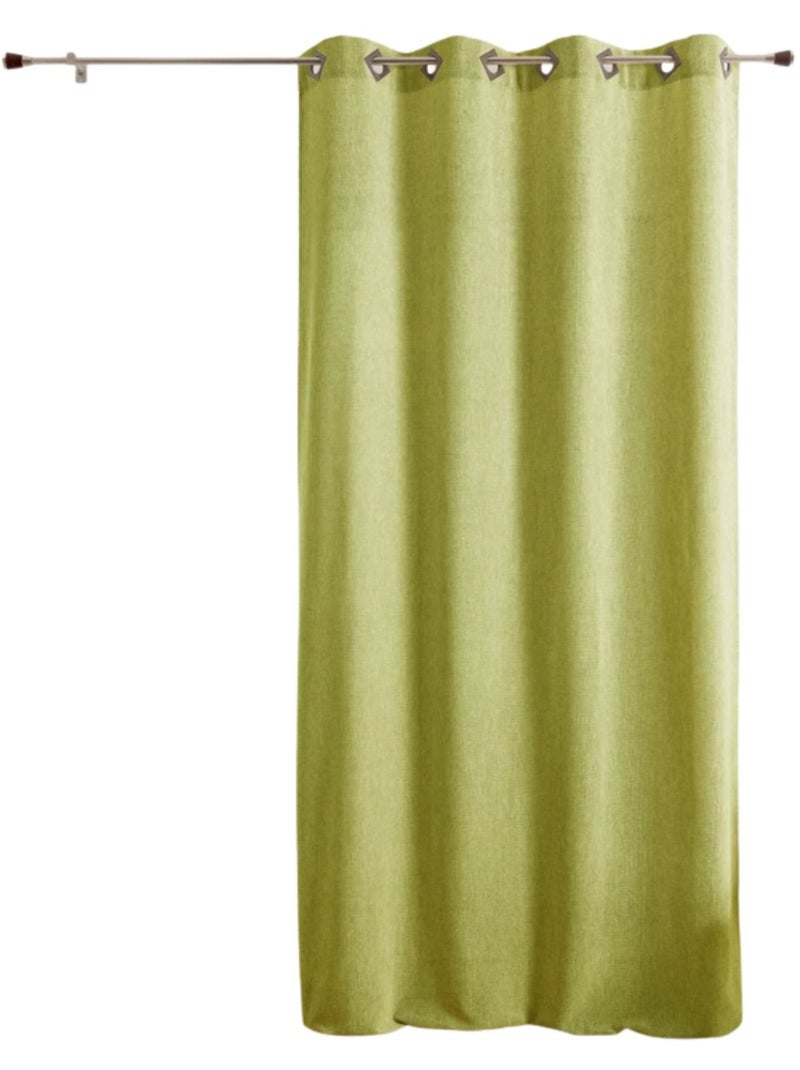 Tenda liscia in tessuto pesante con occhielli quadrati Verde tiglio - Kiabi